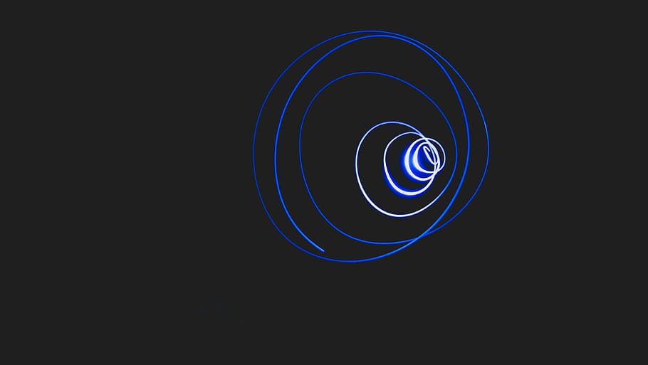time lapse photography, time lapse photography of blue LED strips HD wallpaper