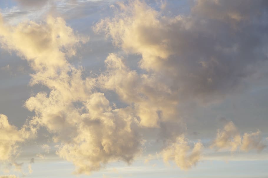 sky, clouds, background, friendly, cotton, cloudscape, white HD wallpaper