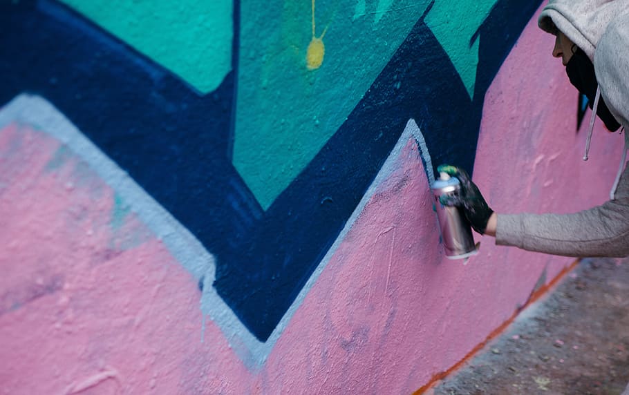 people, man, graffiti, paint, art, wall, street, spray, colors HD wallpaper