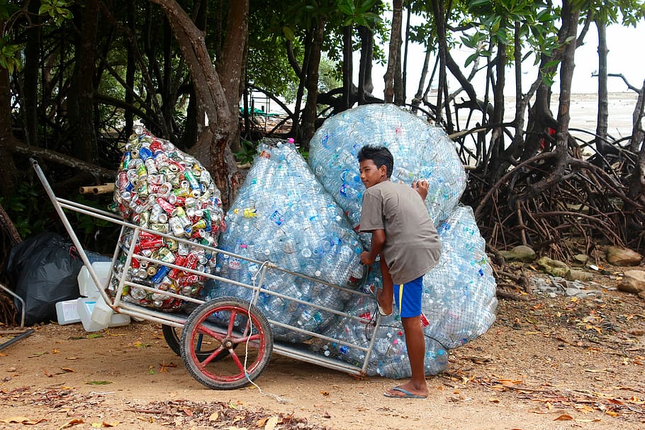Garbage, Collect, Plastic, Bottles, disposal, garbage truck HD wallpaper
