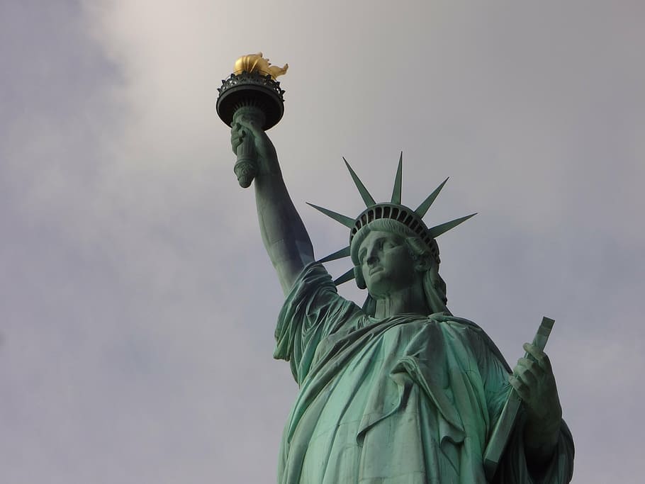 statue of liberty, new york, manhattan, sculpture, human representation