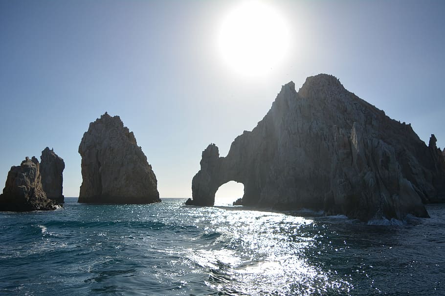 drinking dragon, cabo, mexico, sea, nature, coastline, rock - Object HD wallpaper