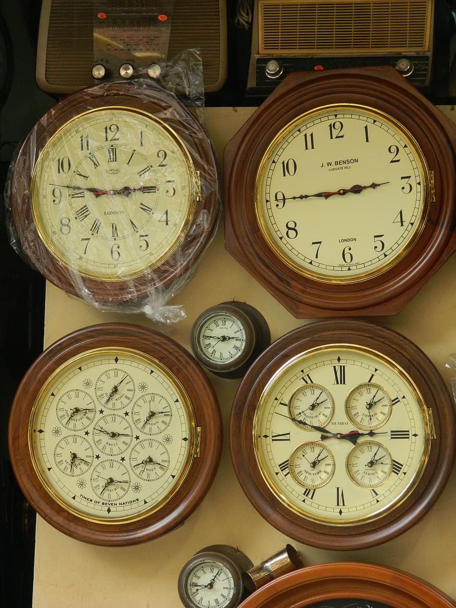 Public Domain. vintage, clocks, time, classic, wood, antique, no people, in...
