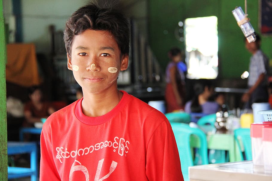 boy, handsome, shy, face, young, teen, teenage, student, burmese HD wallpaper