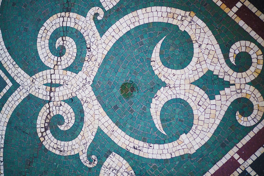 decoration, pattern, art, mosaic, geometric, tile, floor, stone HD wallpaper