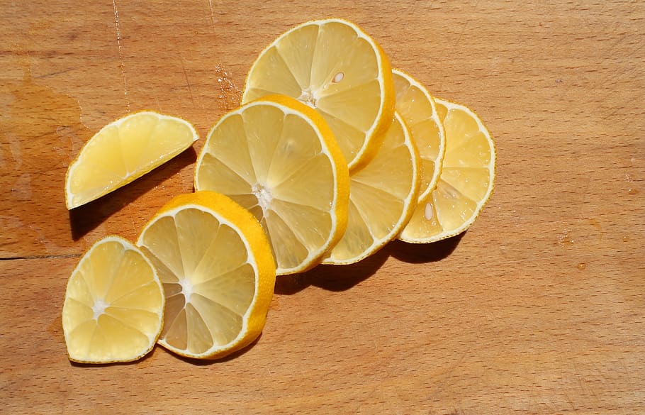 sliced orange, lemon, yellow, fruit, citrus, fresh, juicy, refreshment HD wallpaper