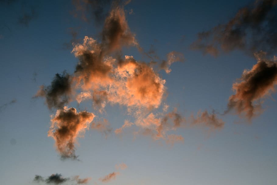 cloud, sky, sunset, clouds form, evening sky, landscape, smoke - physical structure HD wallpaper