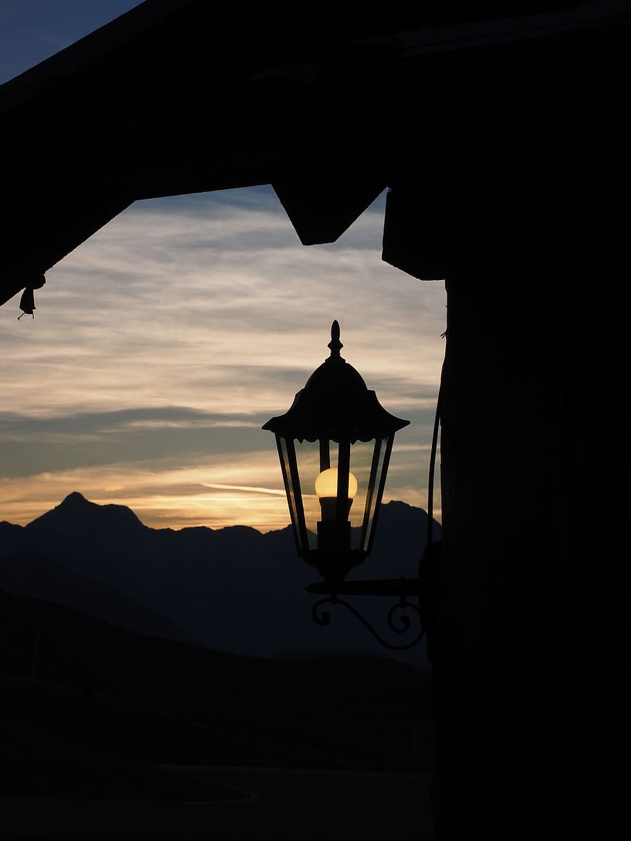 lantern, light, lighting, evening, jaufenpass, high cross top HD wallpaper