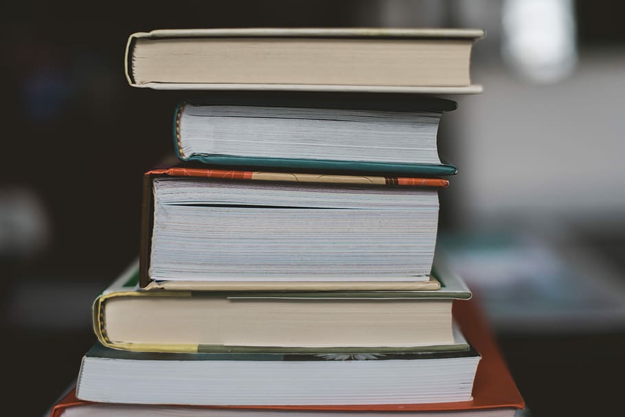 pile of assorted-color books, stacked books, publication, education HD wallpaper