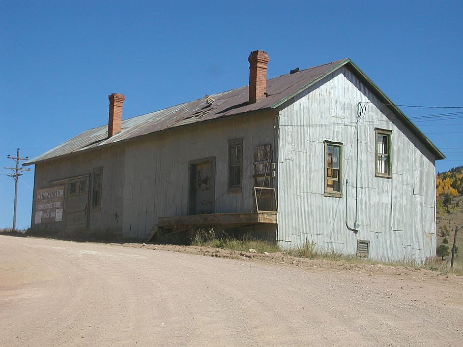 mining building, old western mining building, colorado, architecture HD wallpaper