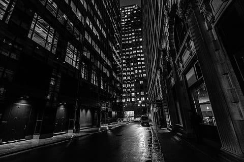 dark, black and white, architecture, skyscraper, tower, buildings HD wallpaper