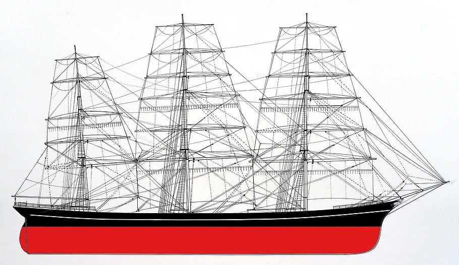 Full, Rigged, Sailing, Ship, nautical Vessel, transportation HD wallpaper