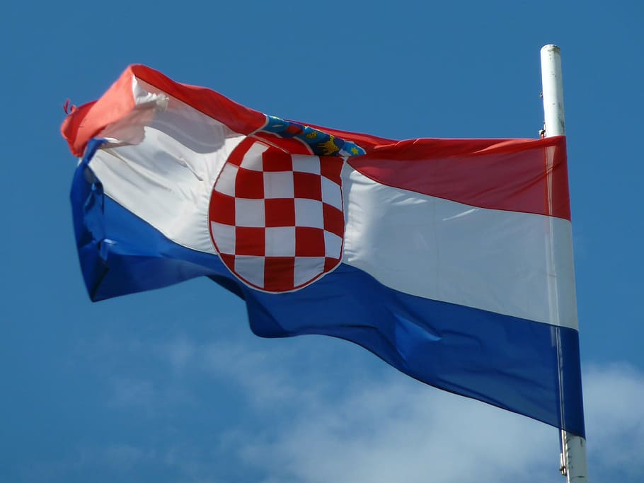 croatia, flag, emblem, national colours, croatian flag, landesfarben