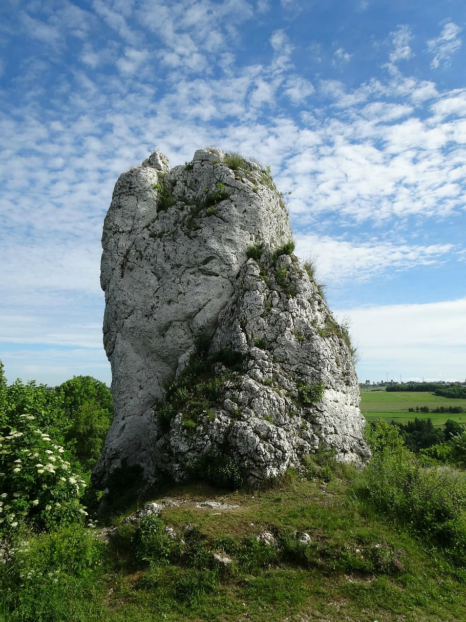 jerzmanowice, poland, landscape, rock, nature, limestone, tourism HD wallpaper