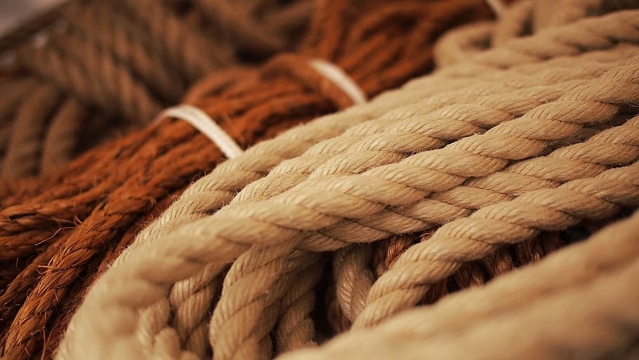 ropes, marina, boat, close-up, textile, no people, pattern HD wallpaper