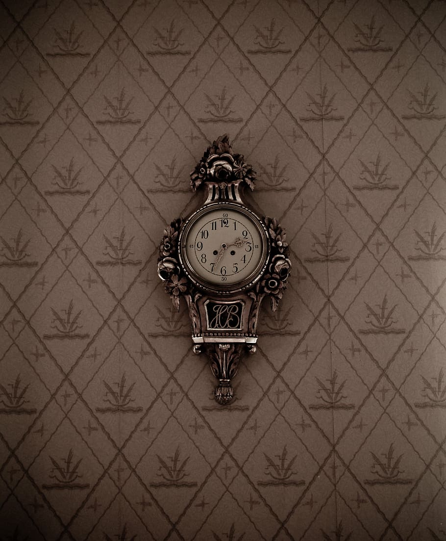 Analogue, antique, classic, clock, decoration, design, luxury HD wallpaper