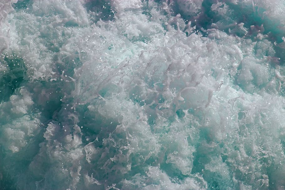 water splash, ocean, sea, wave, nature, blue, full frame, backgrounds HD wallpaper