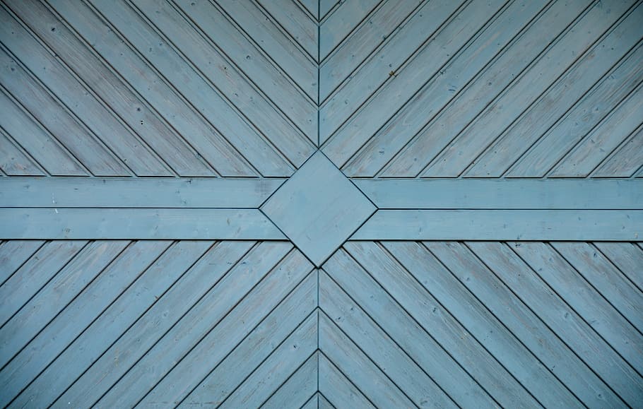 Brown and Blue Wooden Surface, architecture, design, hardwood HD wallpaper