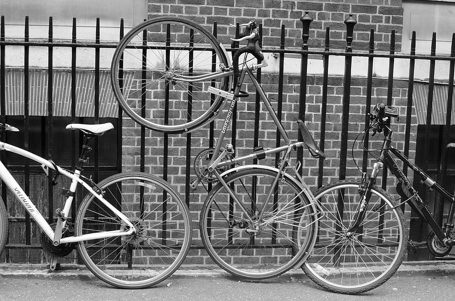 bicycles, london, road, pavement, transportation, land vehicle, HD wallpaper