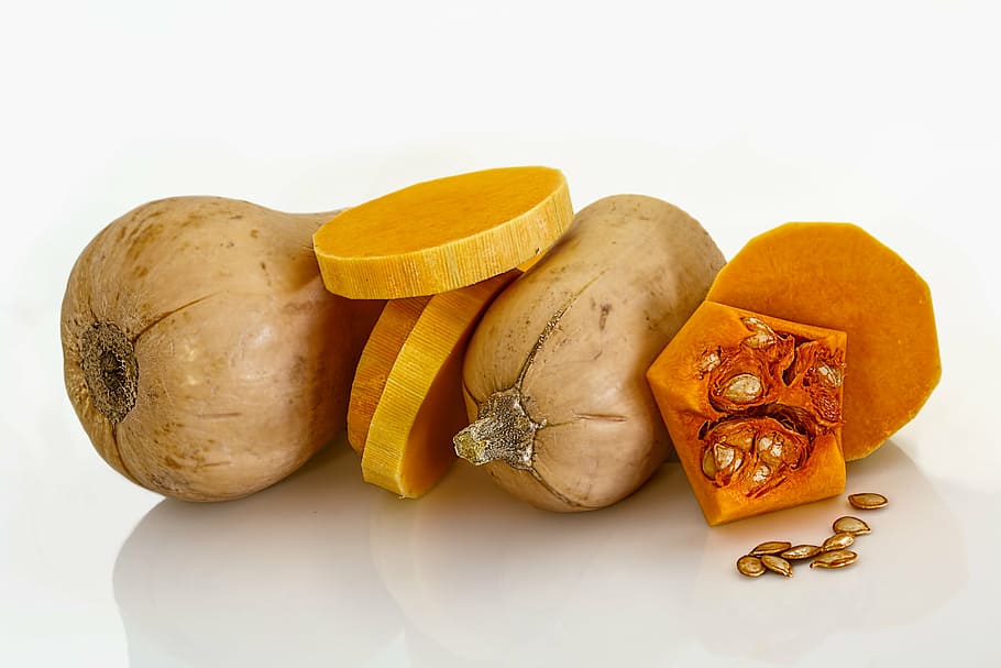 brown and orange vegetables, butternut squash, fresh vegetable HD wallpaper