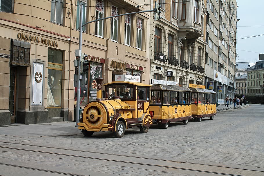 excursion, tram, train, ukraine, lviv, market square, transport HD wallpaper