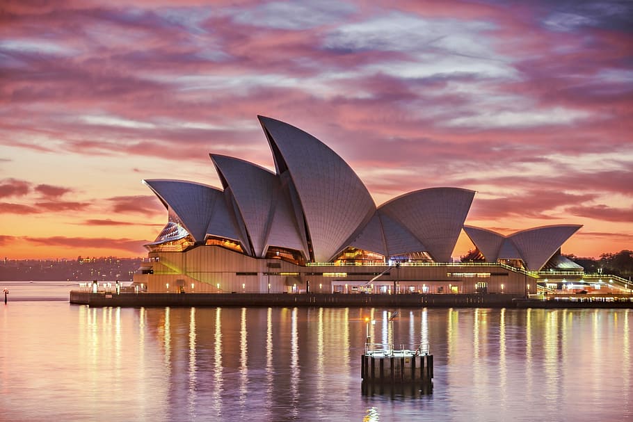 architectural photography of building, Sydney Opera House, Australia, HD wallpaper