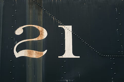 black and white with number 21 painting, black and white 21 sign HD wallpaper
