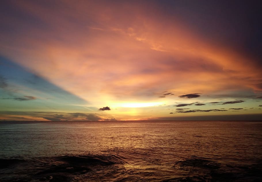 sea, sunset, kenting, sky, water, cloud - sky, scenics - nature HD wallpaper