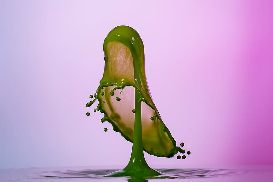 green water, drip, high speed, liquid, spray, viscose, form HD wallpaper