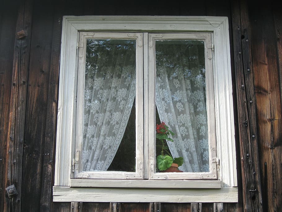 window, house, curtains, architecture, glass - material, transparent HD wallpaper