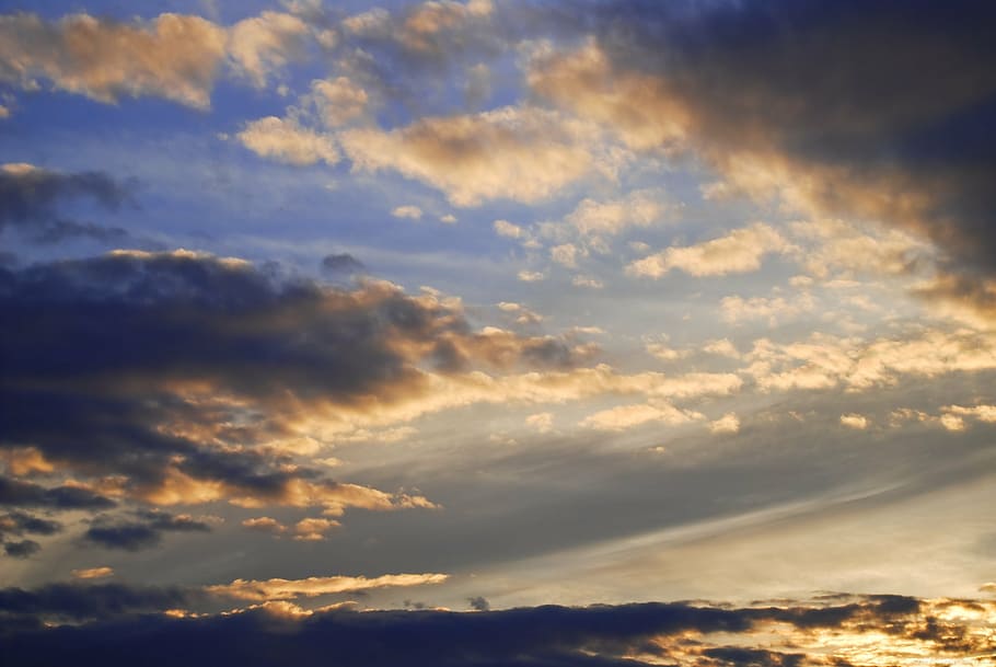 sunset, sky, clouds, nature, cloud - Sky, weather, cloudscape HD wallpaper