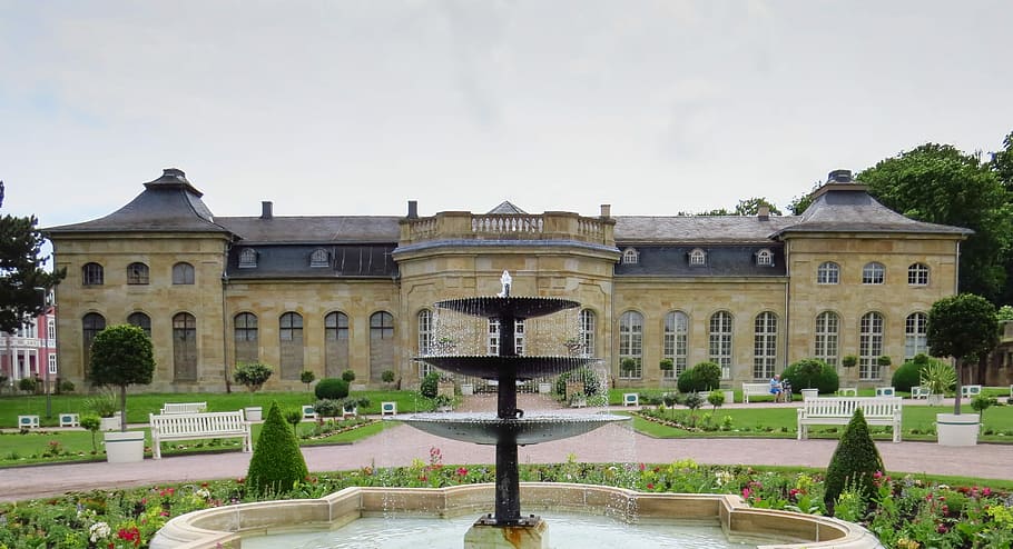 Gotha, Castle, Garden, Garden, Park, Orangery, baroque, architecture HD wallpaper