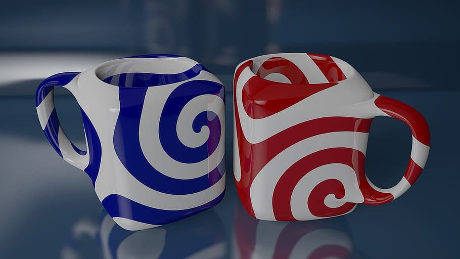 computer graphics, 3 d, wine glasses, focus on foreground, close-up HD wallpaper