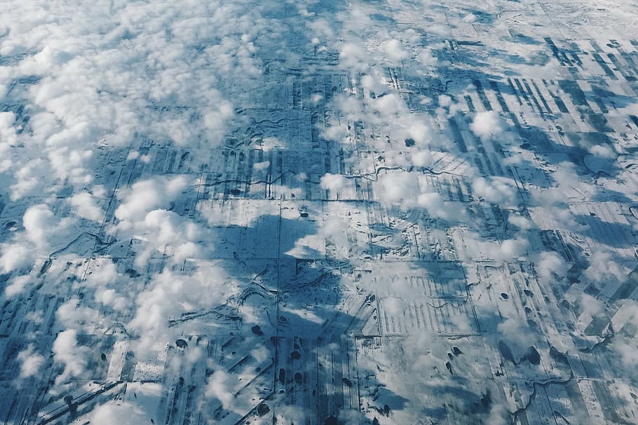 aerial photography of white clouds, landscape, view, sky, nature HD wallpaper