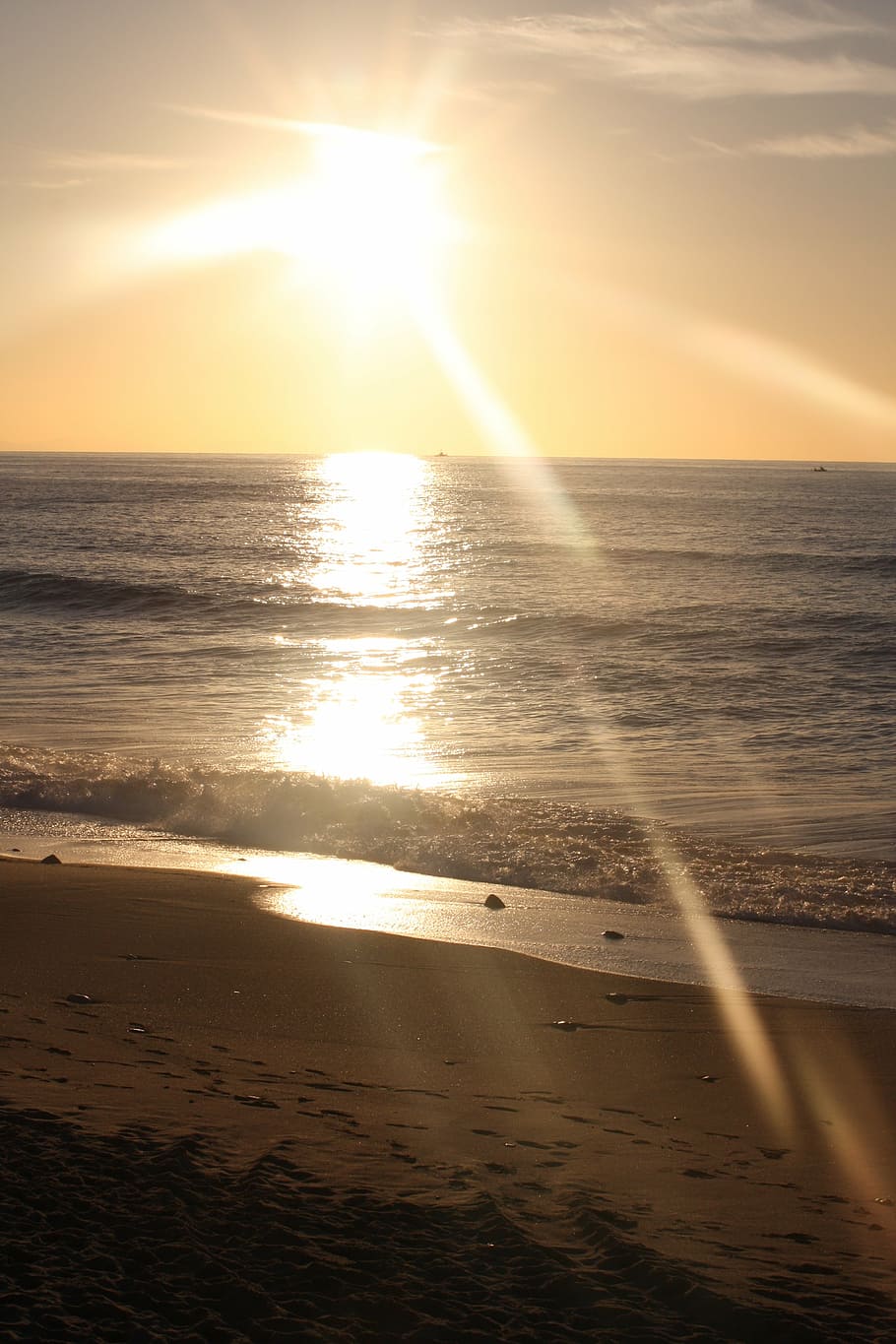 biarritz, beach, sunset, sea, sky, scenics - nature, water HD wallpaper