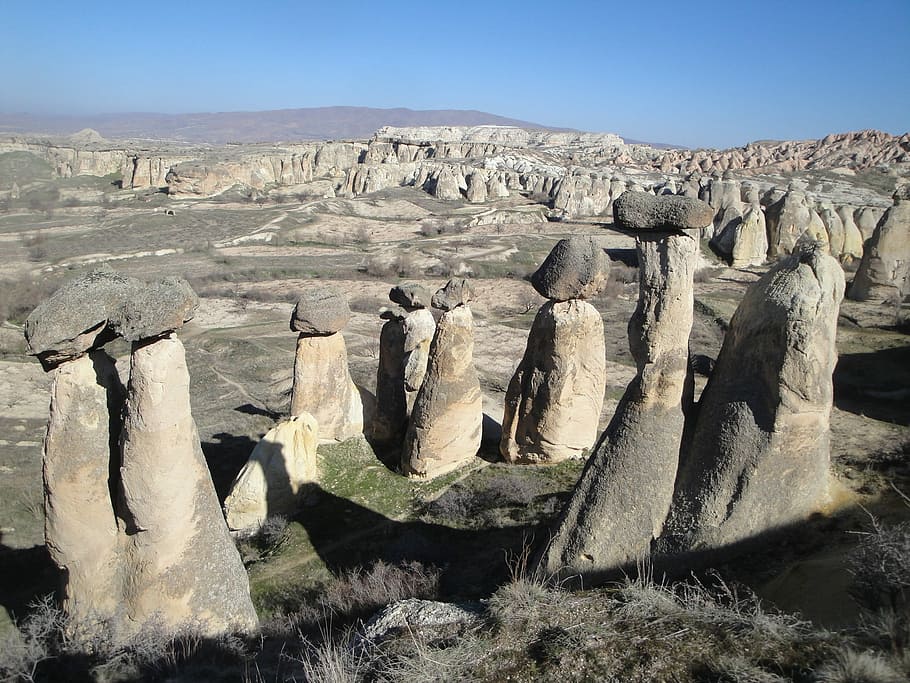 Turkey, Cappadocia, Fairy, Chimneys, fairy chimneys, nature, HD wallpaper