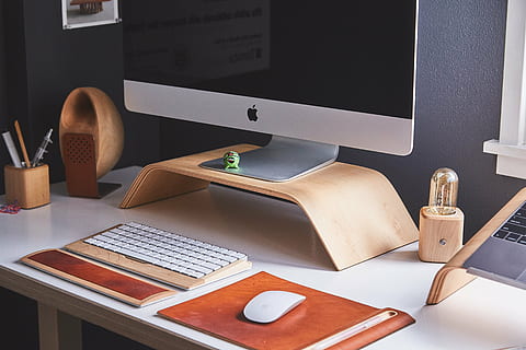 business, clean, computer, connection, contemporary, desk, display HD wallpaper
