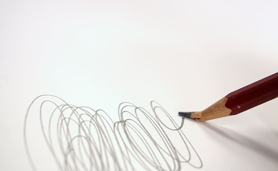 cut pencil, Scribble, Broken, Draw, Press Up, equipment, business HD wallpaper