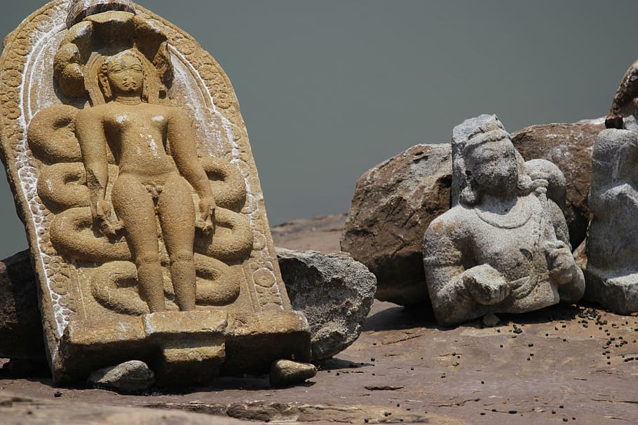 statue, jain, india, old, historic, heritage, stone, art and craft HD wallpaper