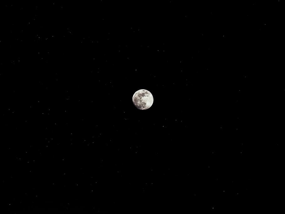 2880x1800px | free download | HD wallpaper: moon photo, star, night ...