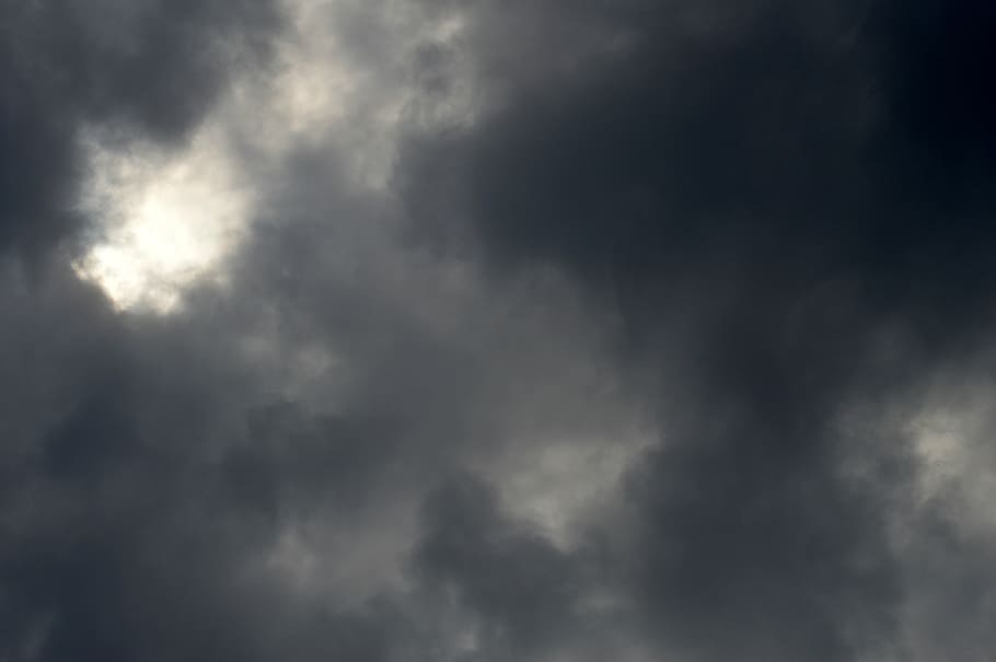gray clouds at daytime, thunderstorm, storm clouds, rain clouds HD wallpaper