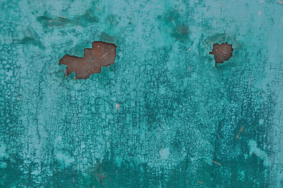 teal concrete wall, turquoise, sheet, weathered, corrosion HD wallpaper