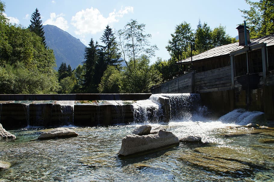 forge, allgäu, old forge, barrage, water, water power, flow