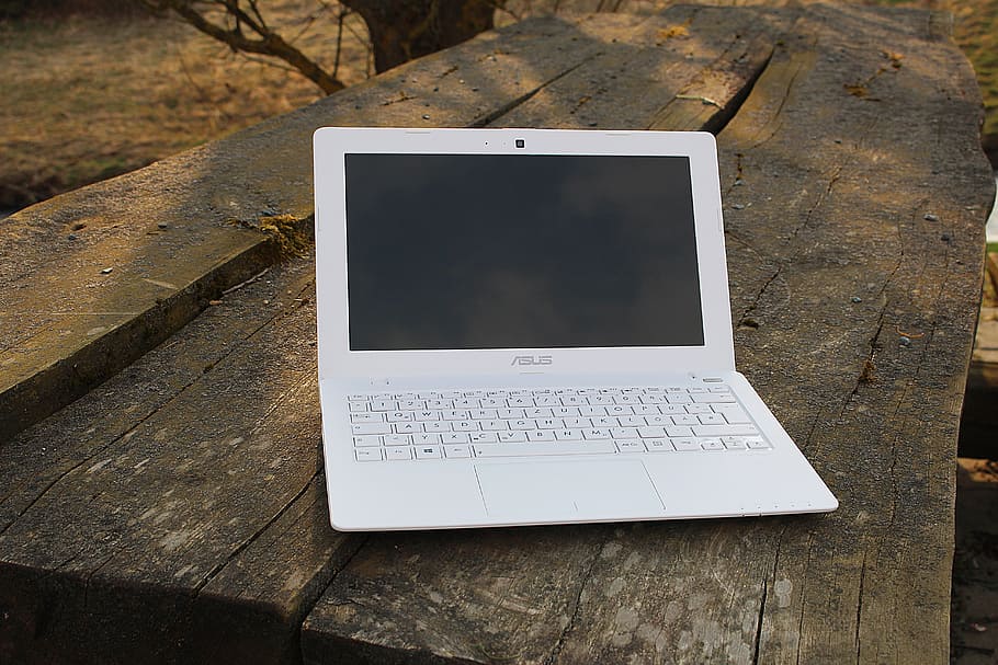 laptop, notebook, work, independent, wireless technology, connection HD wallpaper