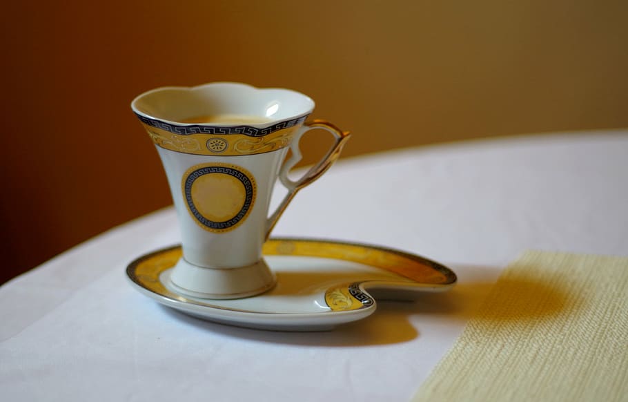 coffee, cup, drink, hot, cup of coffee, mug, caffeine, table HD wallpaper