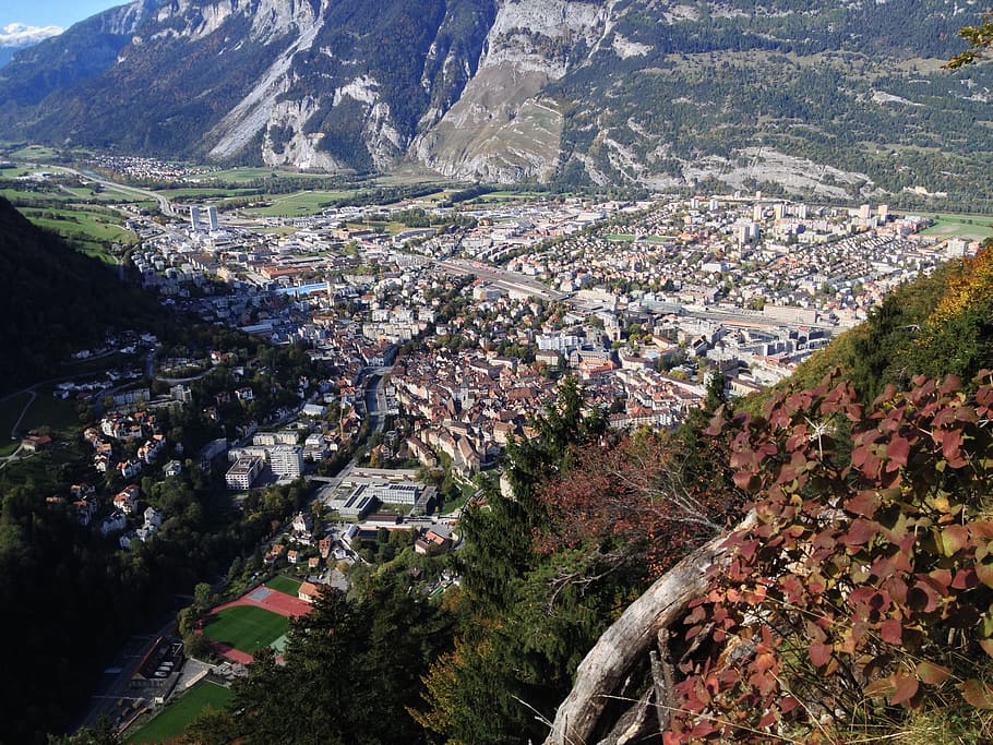 Chur, Graubünden, Switzerland, Capital, landscape, mountains