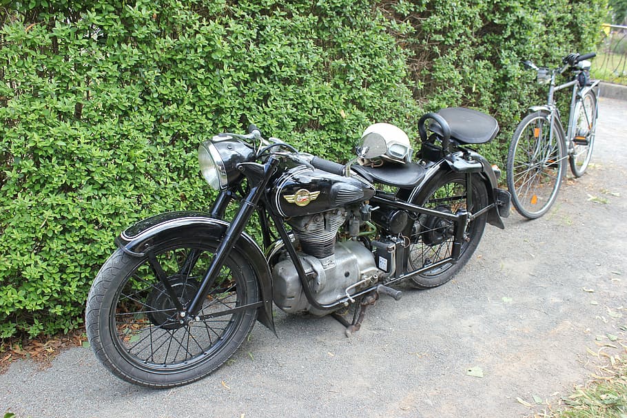 oldtimer, motorcycle, antique, transportation, land vehicle HD wallpaper