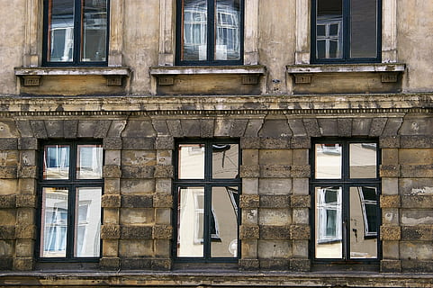 Facade, Window, Mirroring, Rendezvous, house, copenhagen, old HD wallpaper