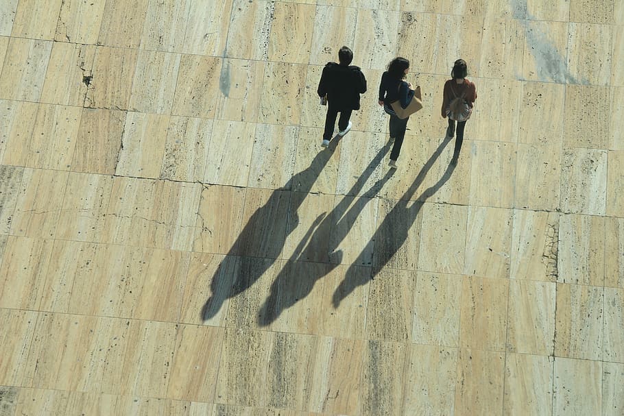Shadow, Sun, Light, Structure, personal, two people, high angle view HD wallpaper