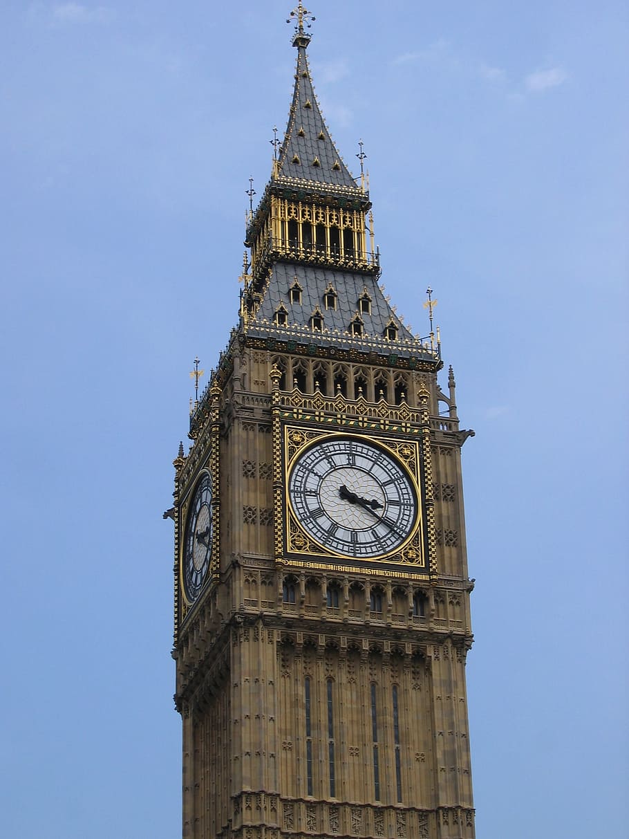 big ben, london, clock, clock tower, time, built structure HD wallpaper